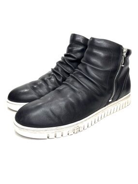 EOS Black Leather High Top Trainers | 41